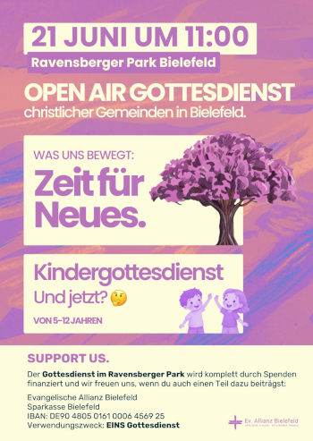 Open Air Gottesdienst im Ravensberger Park am 21. Juni 2026